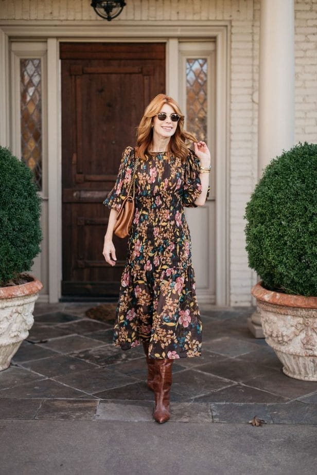 Spring dress with boots online